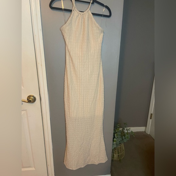 166 Jessica Simpson Cream Strapless Dress - Picture 2 of 3